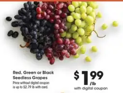 Gerbes Red, Green or Black Seedless Grapes offer