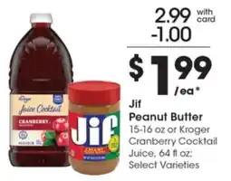 Gerbes Jif Peanut Butter offer