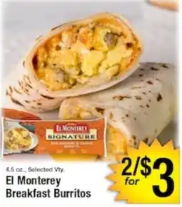 Harvest Foods El Monterey Breakfast Burritos offer