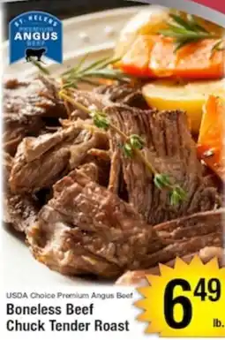 Harvest Foods St. helens premium angus beef boneless beef chuck tender roast offer