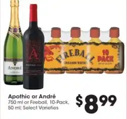 Gerbes Apothic or André offer