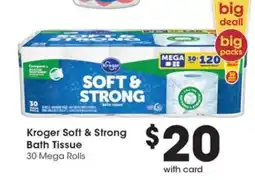 Gerbes Kroger soft & strong bath tissue offer