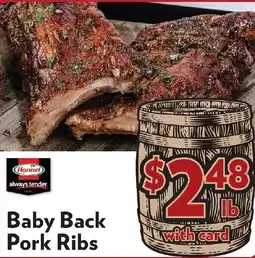 Reasors Hornet Baby Back Pork Ribs offer