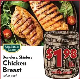 Reasors Sanderson Farms Boneless, Skinless Chicken Breast offer