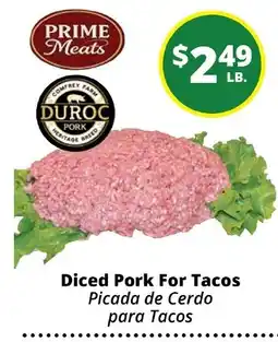 Rancho Markets Prime Meats Diced Pork For Tacos offer