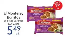 Riesbeck El Monterey burritos offer