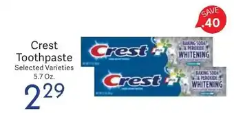 Crest toothpaste