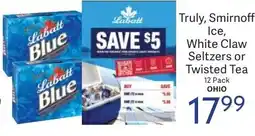 Riesbeck Truly, Smirnoff Ice, White Claw Seltzers or Twisted Tea offer