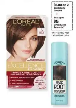 CVS L'oreal paris excellence creme triple care color offer
