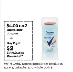 CVS Degree deodorant offer