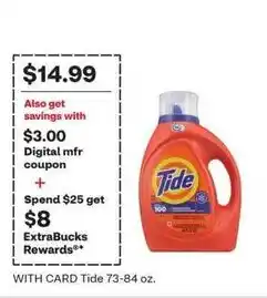 CVS Tide laundry detergent offer