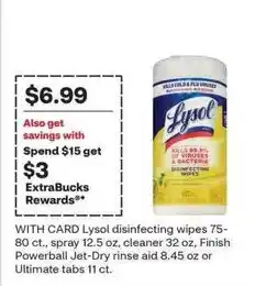 CVS Lysol disinfecting wipes offer