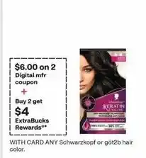 CVS Schwarzkopf or gO2b hair color offer