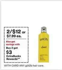 CVS got2b hair care offer