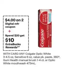 CVS Colgate Optic White offer