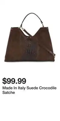 TJ Maxx Made In Italy Suede Crocodile Satche offer