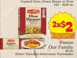 Supermercado Nuestra Familia Our Family Elbow Macaroni offer