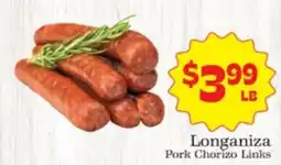 Supermercado Nuestra Familia Longaniza Pork Chorizo Links offer