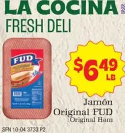 Supermercado Nuestra Familia Fud Original Ham offer
