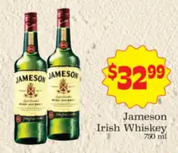 Supermercado Nuestra Familia Jameson Irish Whiskey offer