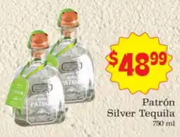 Supermercado Nuestra Familia PatrΓ³n Silver Tequila offer