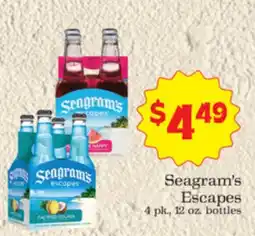 Supermercado Nuestra Familia Seagram's Escapes offer