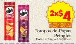 Supermercado Nuestra Familia Pringles Potato Crisps offer