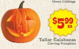 Supermercado Nuestra Familia Tallar Calabazas Carving Pumpkins offer