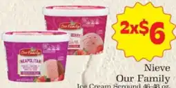 Supermercado Nuestra Familia Our Family Ice Cream offer
