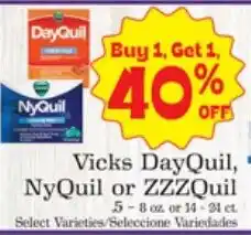 Supermercado Nuestra Familia Vicks DayQuil, NyQuil or ZZZQuil offer