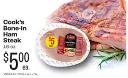 Rosauers Cook's bone-in ham steak offer