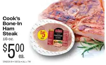 Cook's bone-in ham steak
