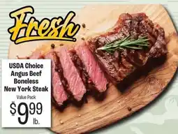 Rosauers Usda choice angus beef boneless new york steak offer