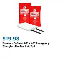 Sam's Club Premium Defense 40 x 40 Emergency Fiberglass Fire Blanket, 2 pk offer