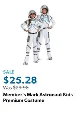 Sam's Club Member's Mark Astronaut Kids Premium Costume offer