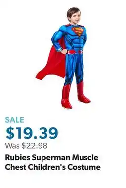 Sam's Club Rubies Superman Muscle Chest Children's Costume offer