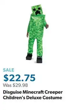 Sam's Club Disguise Minecraft Creeper Children's Deluxe Costume offer