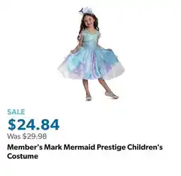 Sam's Club Member's Mark Mermaid Prestige Children's Costume offer