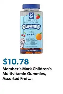 Sam's Club Member's Mark Children's Multivitamin Gummies, Assorted Fruit Flavors, 300 ct offer