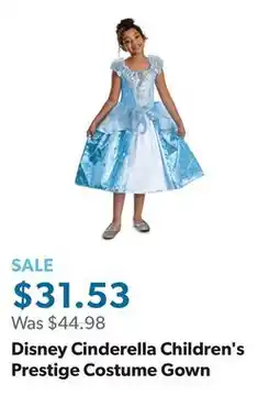 Sam's Club Disney Cinderella Children's Prestige Costume Gown offer