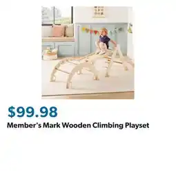 Sam's Club Member's Mark Wooden Climbing Playset offer
