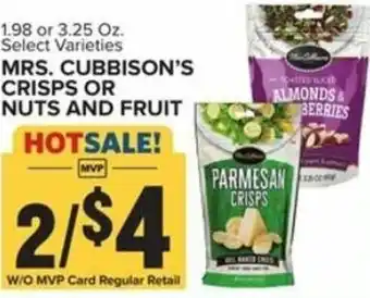 Food Lion Mrs. Cubbison's Crisps Or Nuts And Fruit offer