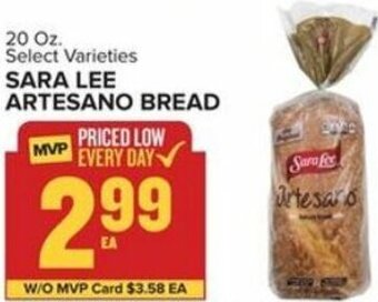 Food Lion Sara Lee Artesano Bread offer