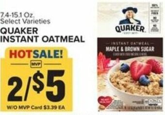 Food Lion Quaker Instant Oatmeal offer