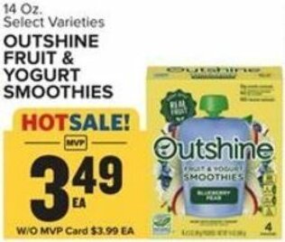 Food Lion Outshine Fruit & Yogurt Smoothies offer