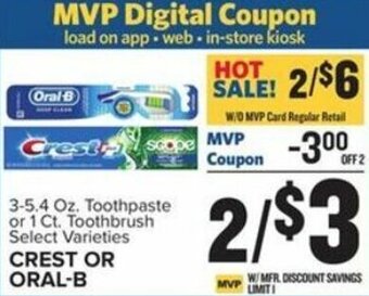 Food Lion Crest Or Oral-B offer