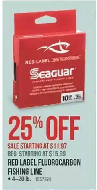 Bass Pro Red Label Fluorocarbon Fishing Line offer