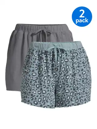 Walmart Terra & Sky Women's Plus Size High Waist Knit Shorts, 2 Pack offer