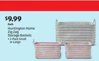 Aldi Huntington Home Zig Zag Storage Baskets offer