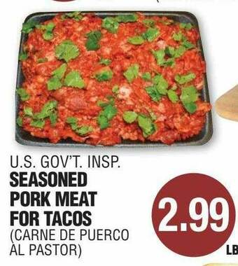 Carnicerias Jimenez Seasoned Pork Meat For Tacos offer